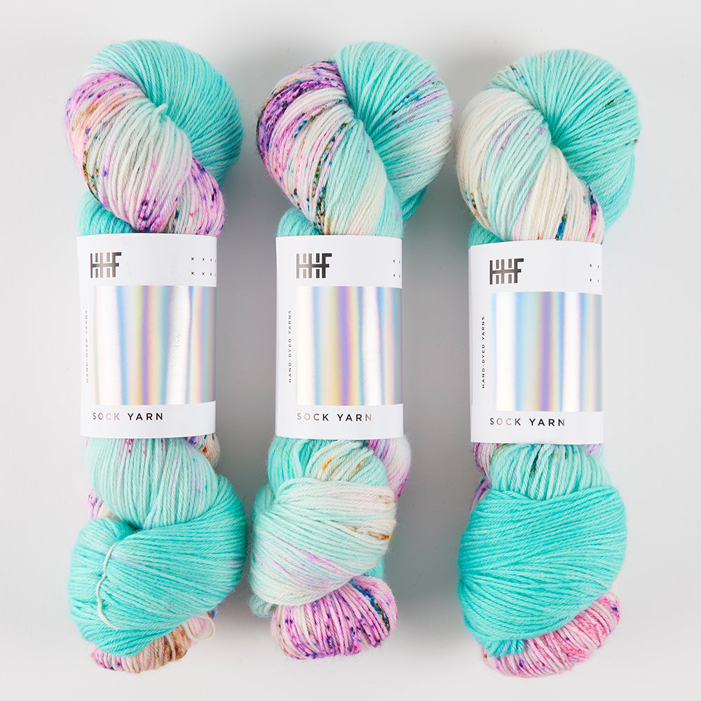 Hedgehog Fibres HEDGEHOG SOCK - PITTER PATTER Merino wool Nylon Fingering turquoise Yarn