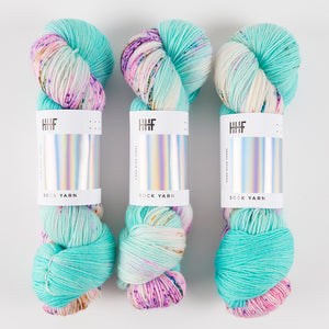 Hedgehog Fibres HEDGEHOG SOCK - PITTER PATTER Merino wool Nylon Fingering turquoise Yarn