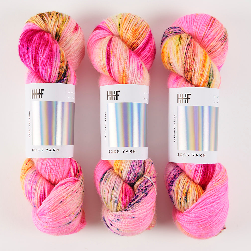 Hedgehog Fibres HEDGEHOG SOCK - ROSEWATER Merino wool Nylon Fingering pink Yarn