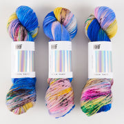 Hedgehog Fibres HEDGEHOG SOCK - TREASURE Merino wool Nylon Fingering blue multicolour Yarn