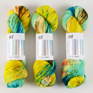 Hedgehog Fibres HEDGEHOG SOCK - TREE FROG Merino wool Nylon Fingering multicolour Yarn