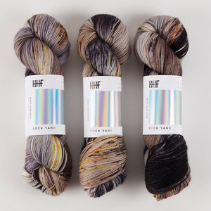 Hedgehog Fibres HEDGEHOG SOCK - WALRUS Merino wool Nylon Fingering grey black beige Yarn