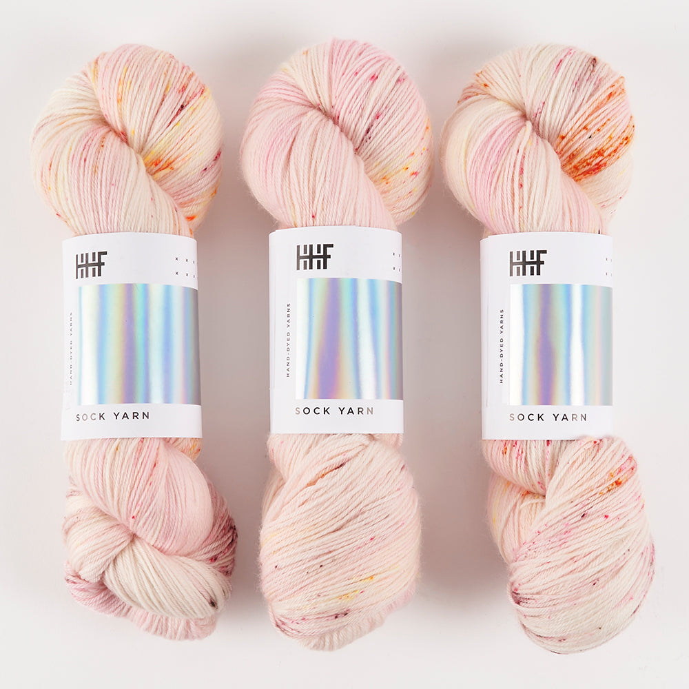 Hedgehog Fibres HEDGEHOG SOCK - WHISTLE TONES Merino wool Nylon Fingering peach pink Yarn