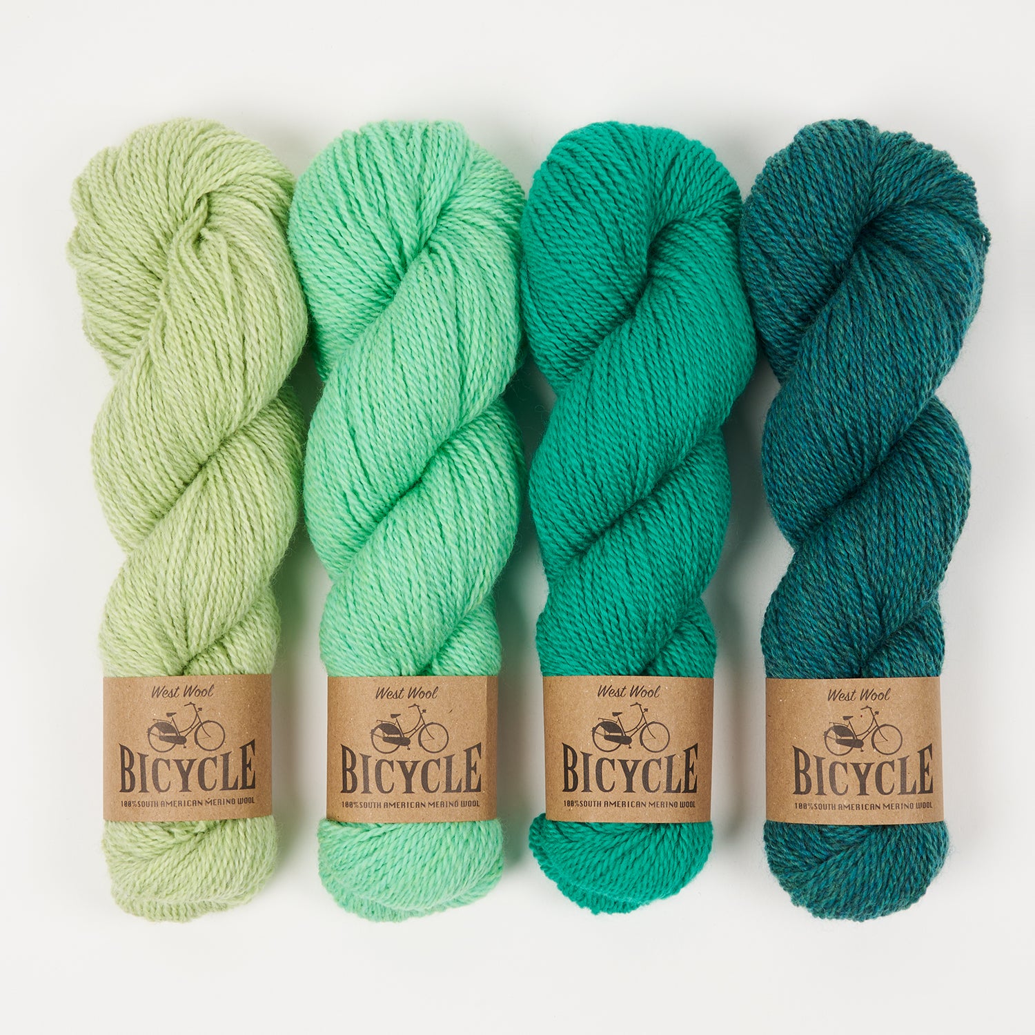 West Wool EMERALD MALLARD Merino wool Fingering Quick Kits