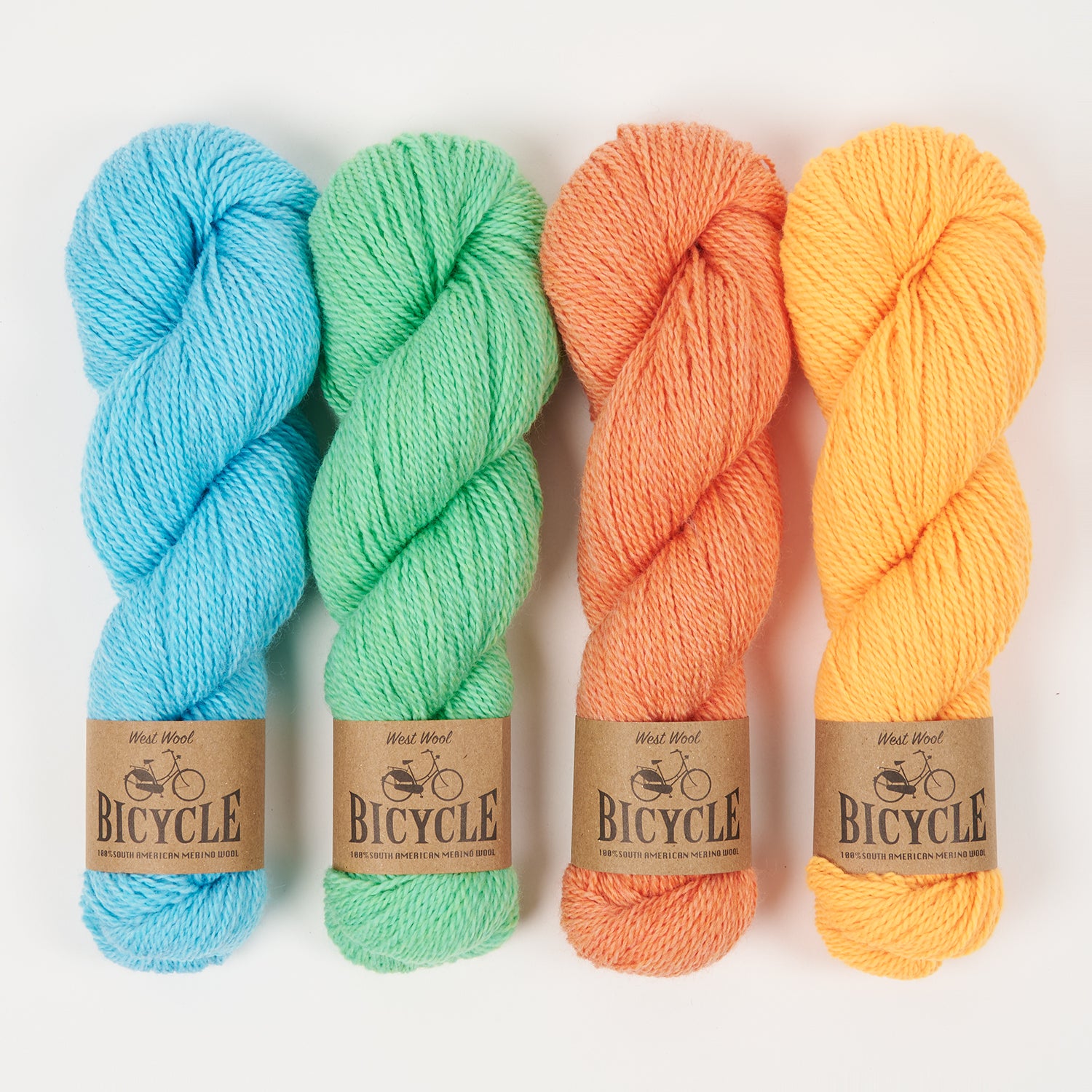 West Wool MINTY GRAPEFRUIT Merino wool Fingering Quick Kits