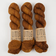 Life in The Long Grass LITLG SINGLES - HIBERKNIT Merino wool Fingering brown Yarn