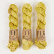 Life in The Long Grass HIGH TWIST SOCK - OIR Merino wool Fingering yellow Yarn