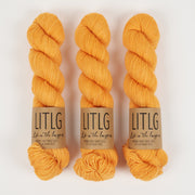 Life in The Long Grass HIGH TWIST SOCK - TANGERINE Merino wool Fingering orange Yarn