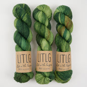 Life in The Long Grass LITLG SINGLES - HILLSIDE Merino wool Fingering green Yarn