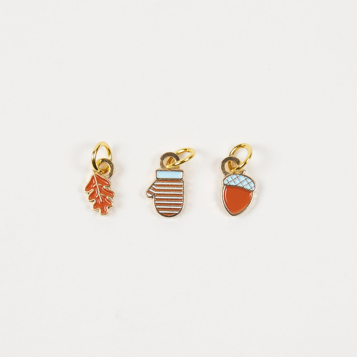 ENAMEL STITCH MARKER SET - ACORN