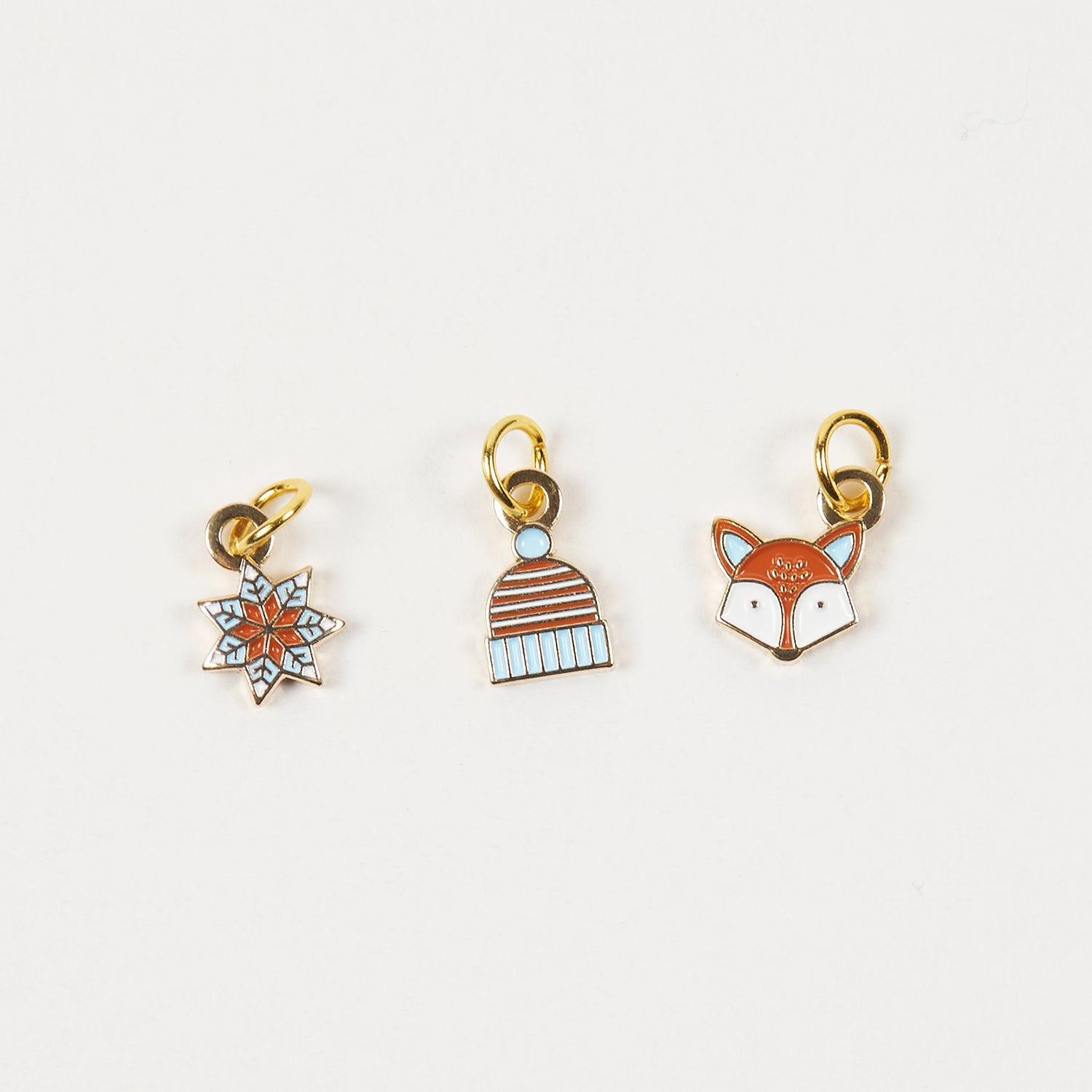 ENAMEL STITCH MARKER SET - FOX