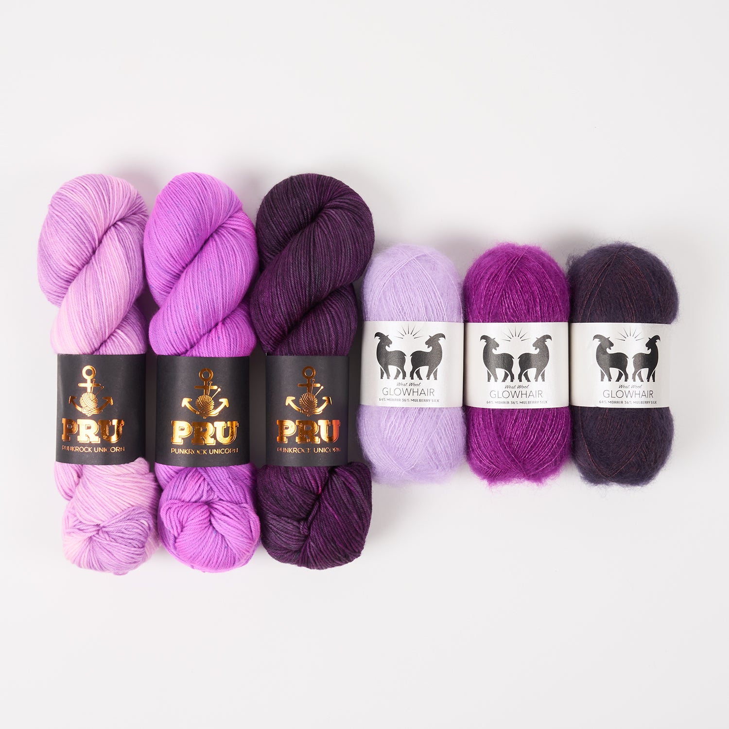 Punk Rock Unicorn WESTKNITS KIT - GRAPE FROST Fingering  Lace Westknits Kits
