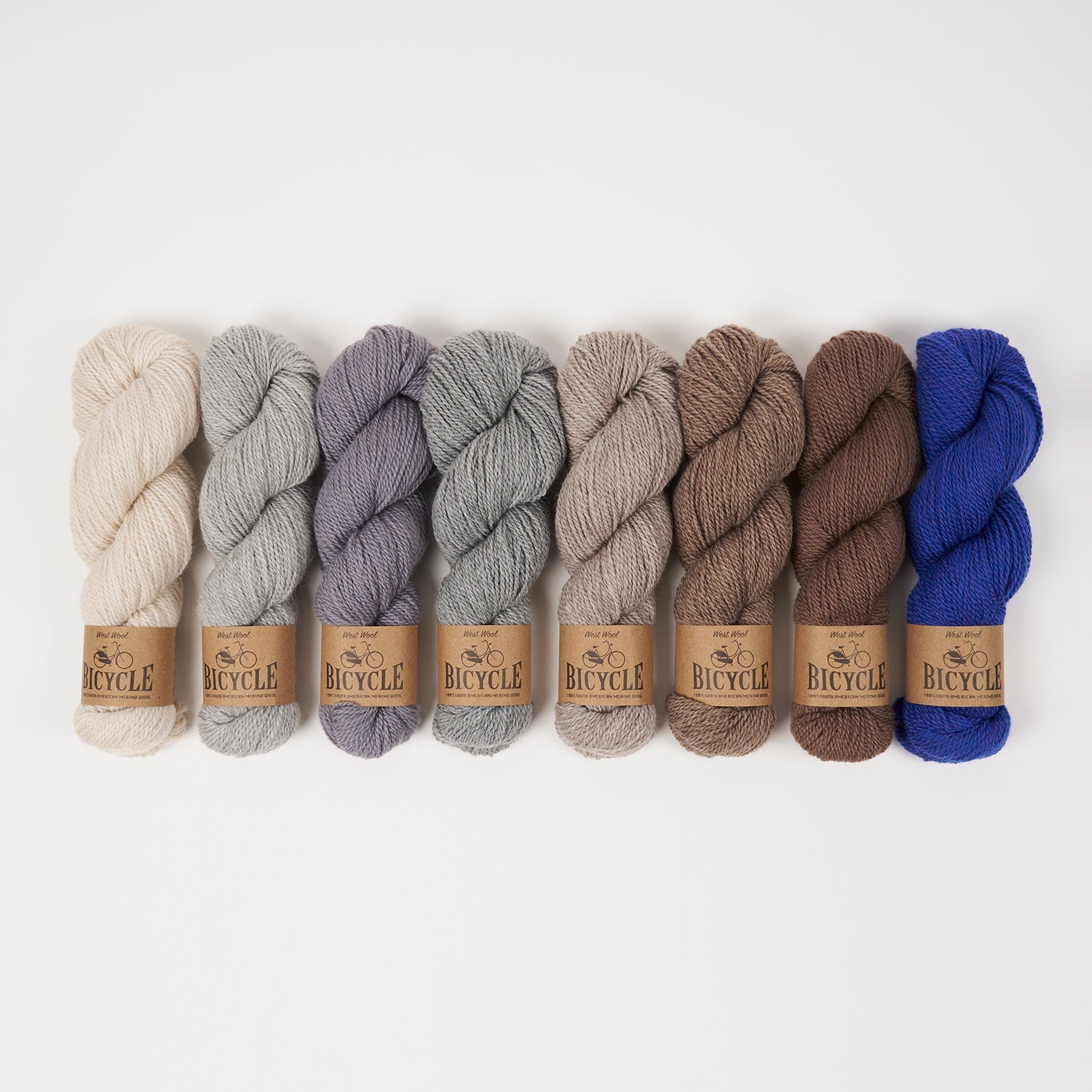 West Wool WESTKNITS KIT - BLUE SHEEP Merino wool Fingering beige brown grey blue Westknits Kits
