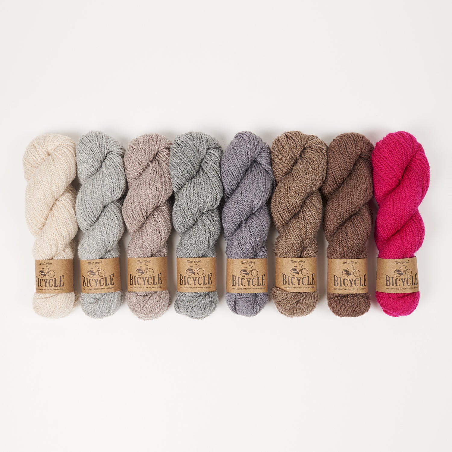 West Wool ICELANDSCAPE SHAWL - PINK SHEEP Merino wool Fingering beige brown grey fuchsia HKAL Kit