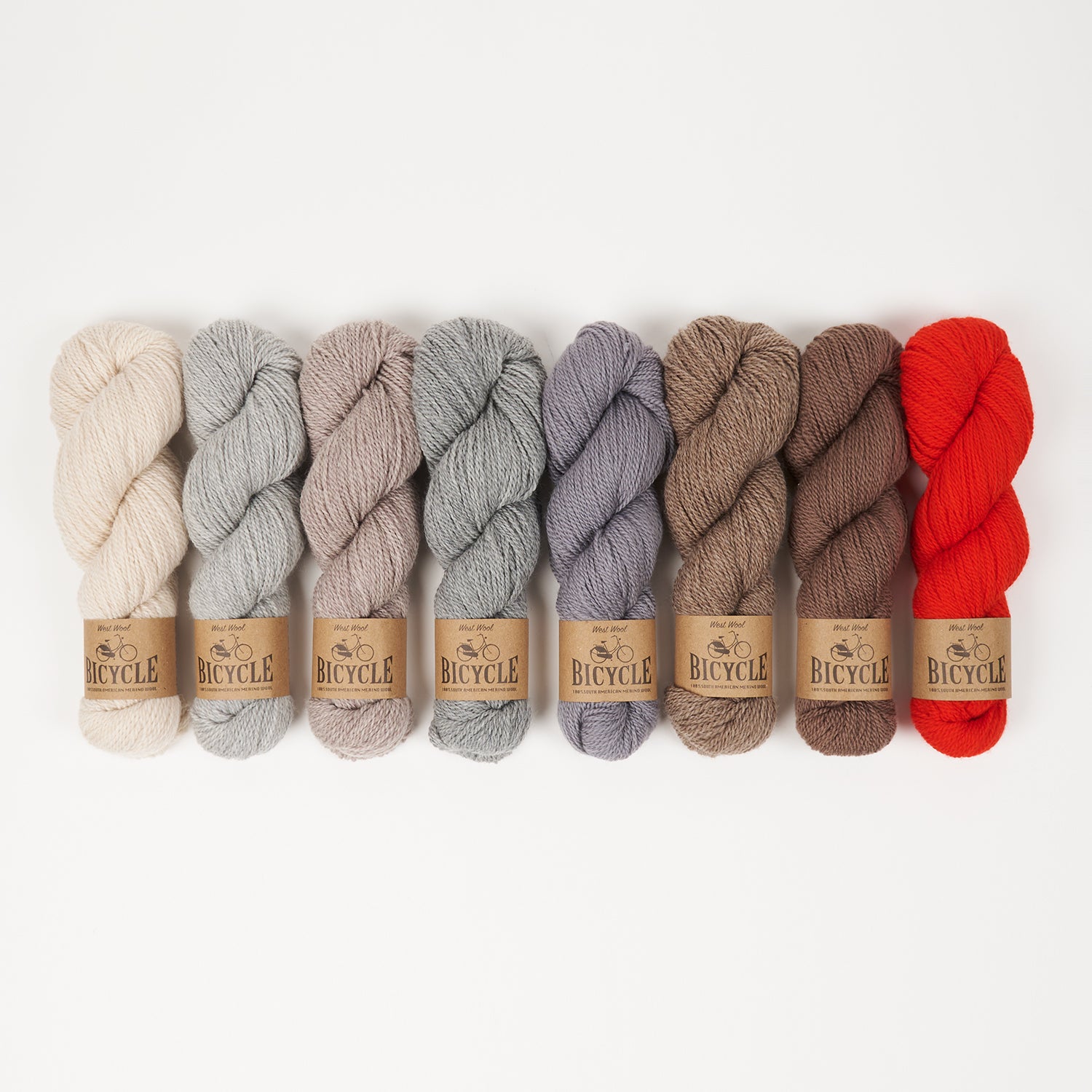 West Wool ICELANDSCAPE SHAWL - RED SHEEP Merino wool Fingering beige brown red grey HKAL Kit