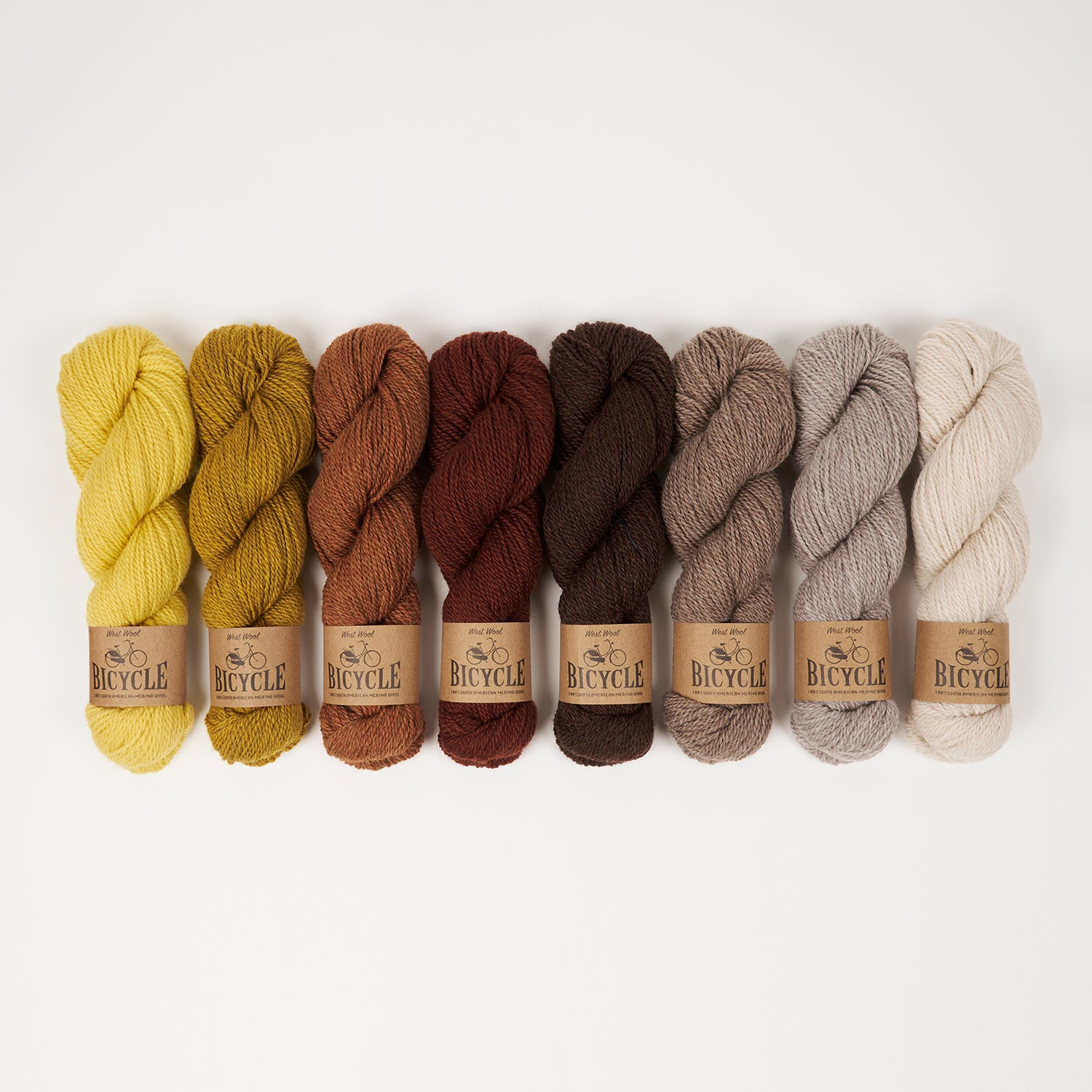 West Wool ICELANDSCAPE SHAWL - RÉTTIR Merino wool Fingering yellow brown beige HKAL Kit