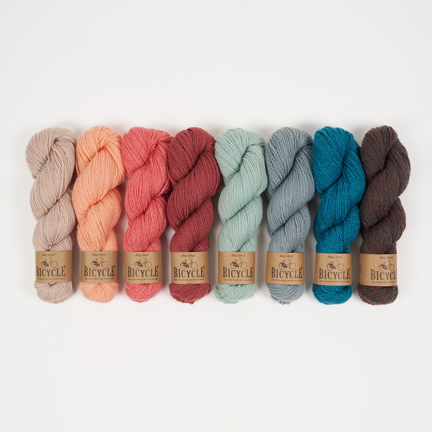 West Wool ICELANDSCAPE SHAWL - SEASHELL Merino wool Fingering blue coral HKAL Kit