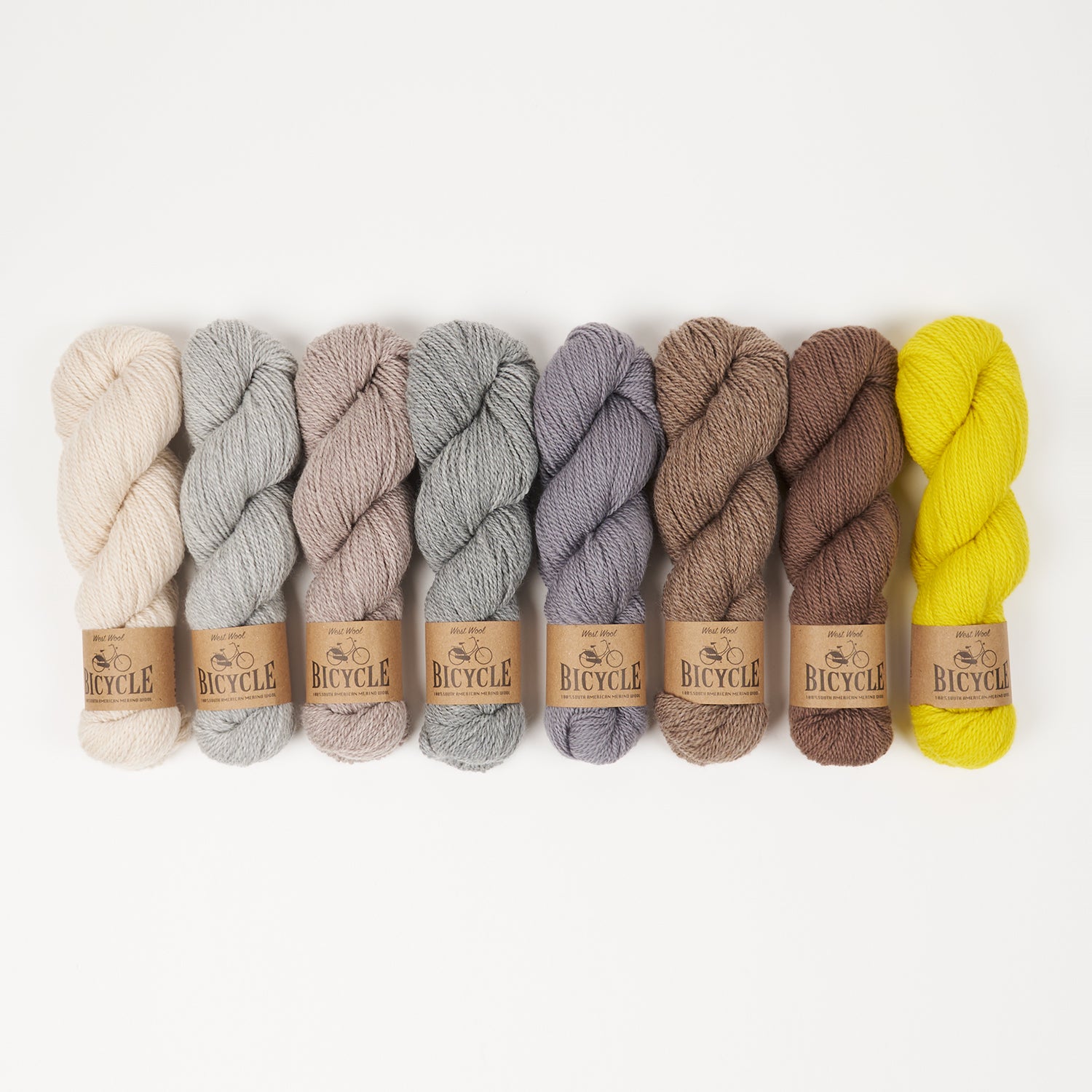 West Wool ICELANDSCAPE SHAWL - YELLOW SHEEP Merino wool Fingering beige brown grey yellow HKAL Kit