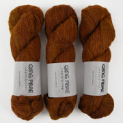 Qing Fibre MELTED BABY SURI - HONEYCOMB Alpaca Merino wool Silk Sport brown Yarn