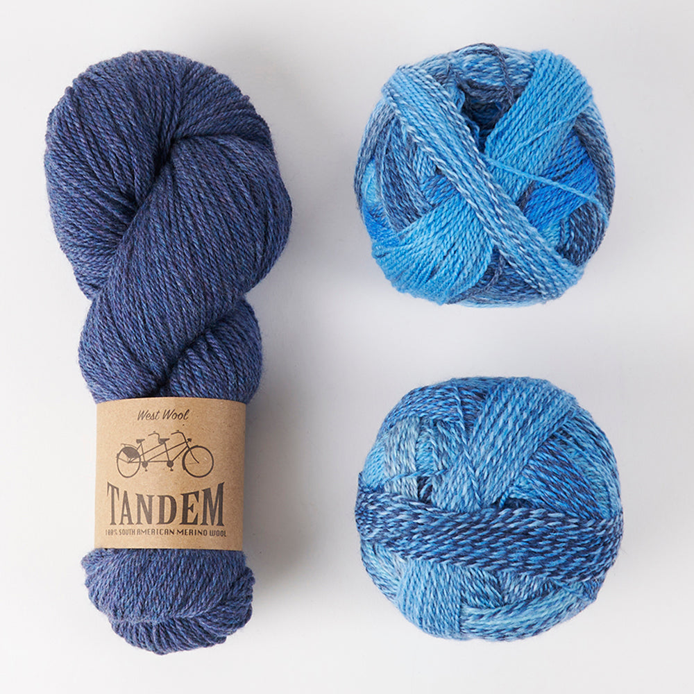 Schoppel-Wolle MIDNIGHT INDIGO Merino wool Nylon Mixed Weight Quick Kits