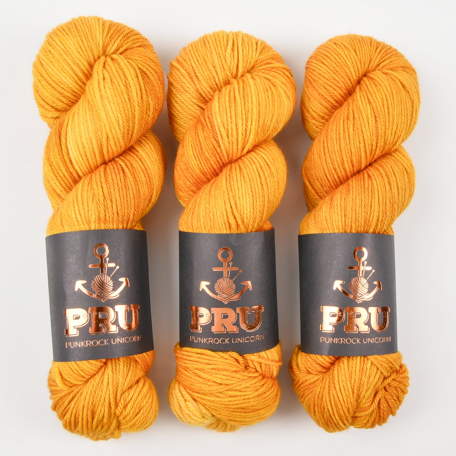 Punk Rock Unicorn SOUL DK - HONIG Merino wool Nylon DK Sock yellow orange Yarn