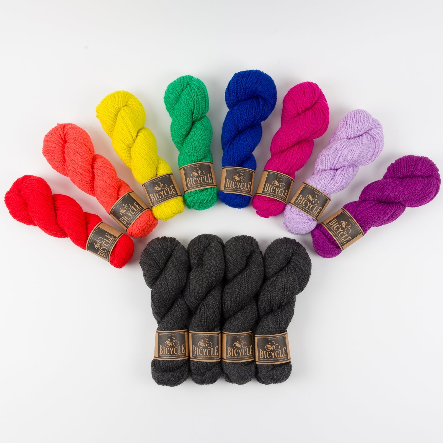 West Wool WESTKNITS KIT - HOT FUCHSIA Merino wool Fingering multicolour grey Westknits Kits