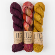 Life in The Long Grass HOT PLUMS Merino wool Fingering Quick Kits