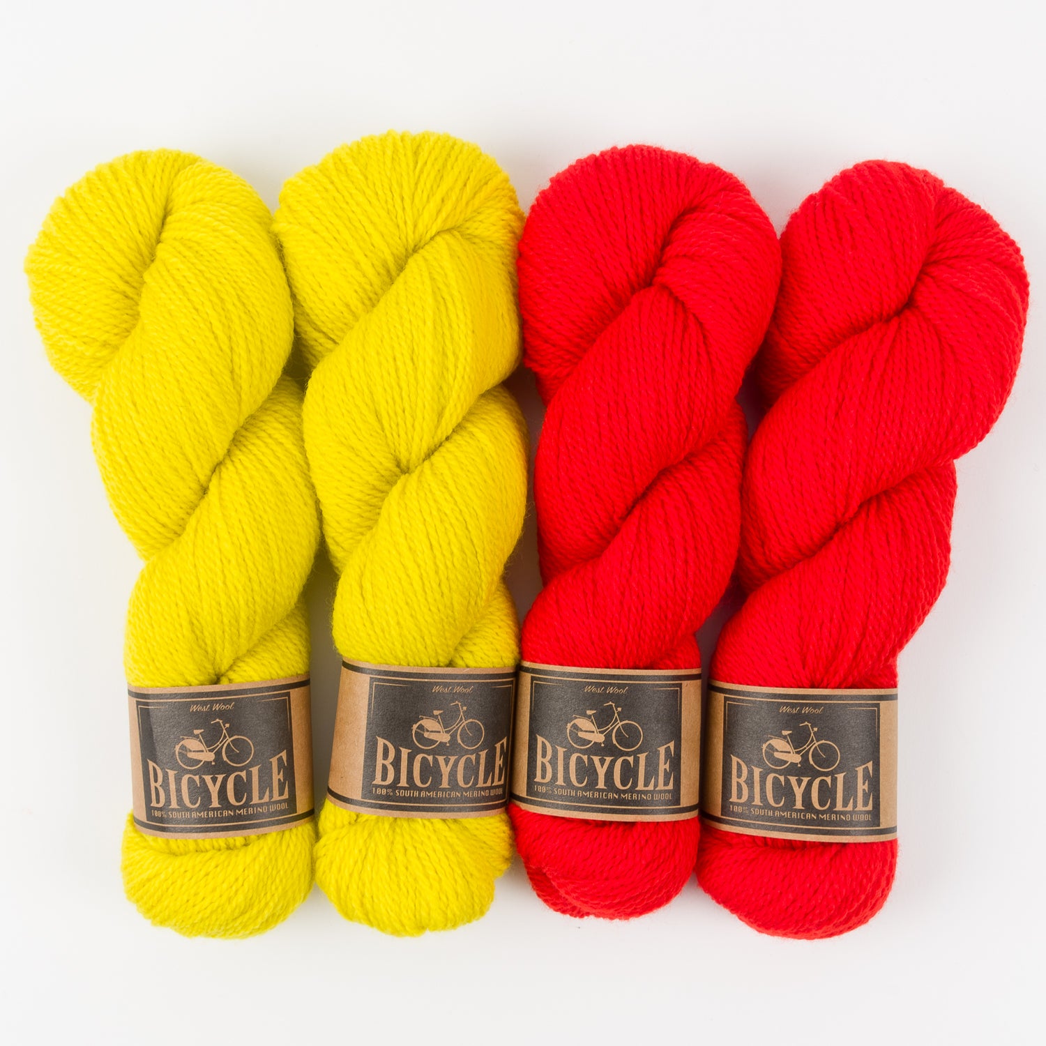 West Wool HOT YELLOW Merino wool Fingering Quick Kits