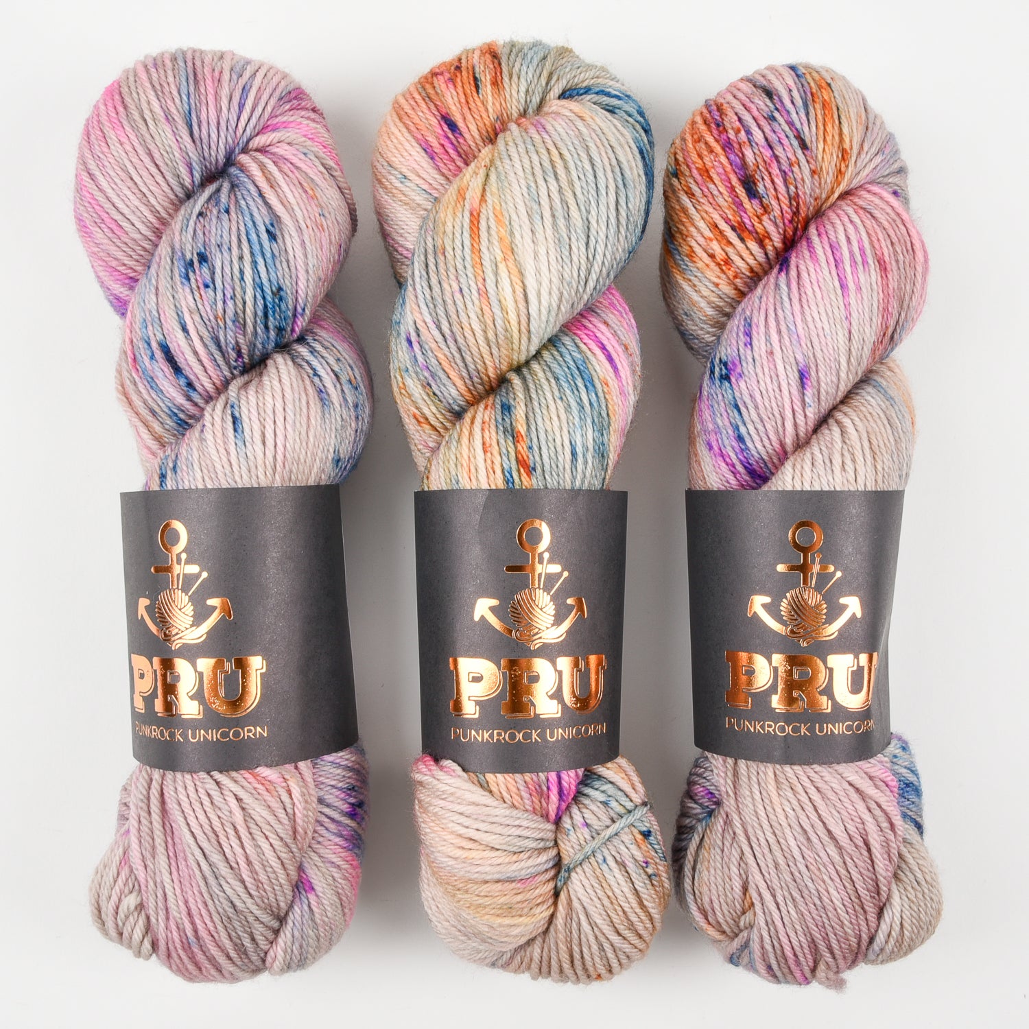 Punk Rock Unicorn SOUL DK - HOUDINI Merino wool Nylon DK Sock rainbow multicolor Yarn
