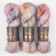 Punk Rock Unicorn SOUL DK - HOUDINI Merino wool Nylon DK Sock rainbow multicolor Yarn