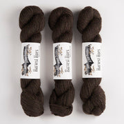 John Arbon Textiles HARVEST HUES WORSTED - PEAT Blue Faced Leicester Merino wool Worsted brown Yarn