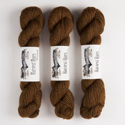 John Arbon Textiles HARVEST HUES WORSTED - RUSSET Blue Faced Leicester Merino wool Worsted brown Yarn