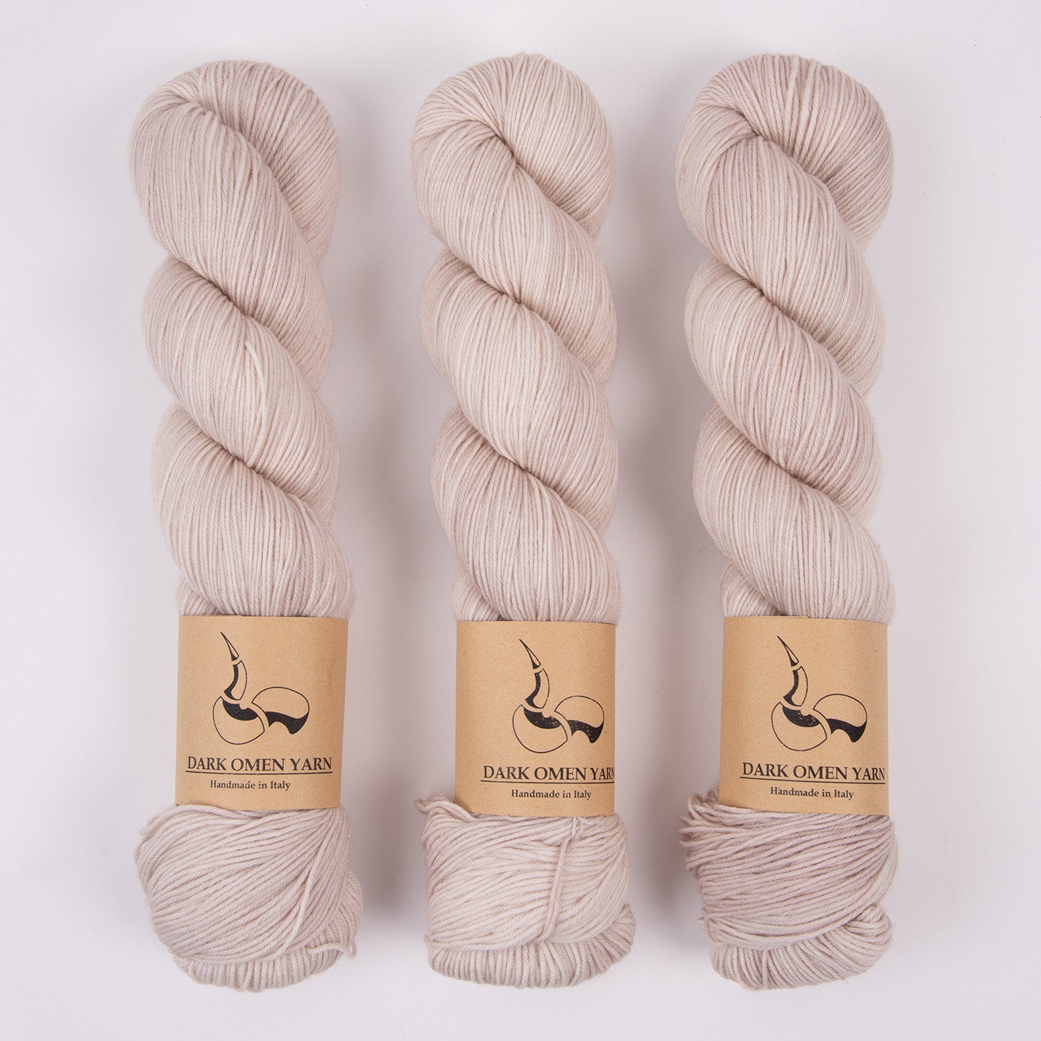 Dark Omen Yarn MERINO SOCK - HASTUR Merino wool Nylon Fingering beige Yarn