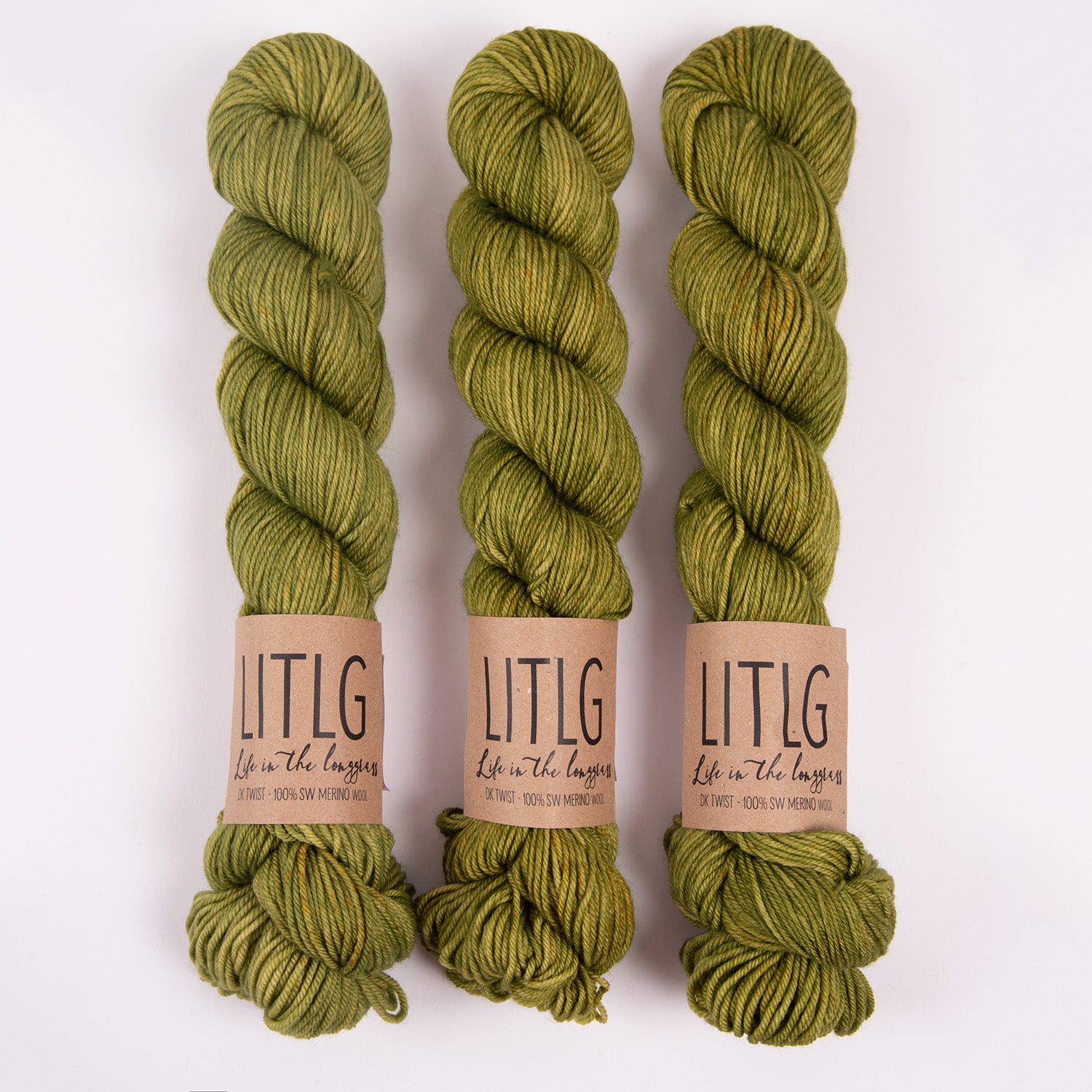 Life in The Long Grass LITLG DK TWIST - HEATHSTAR Merino wool DK green Yarn