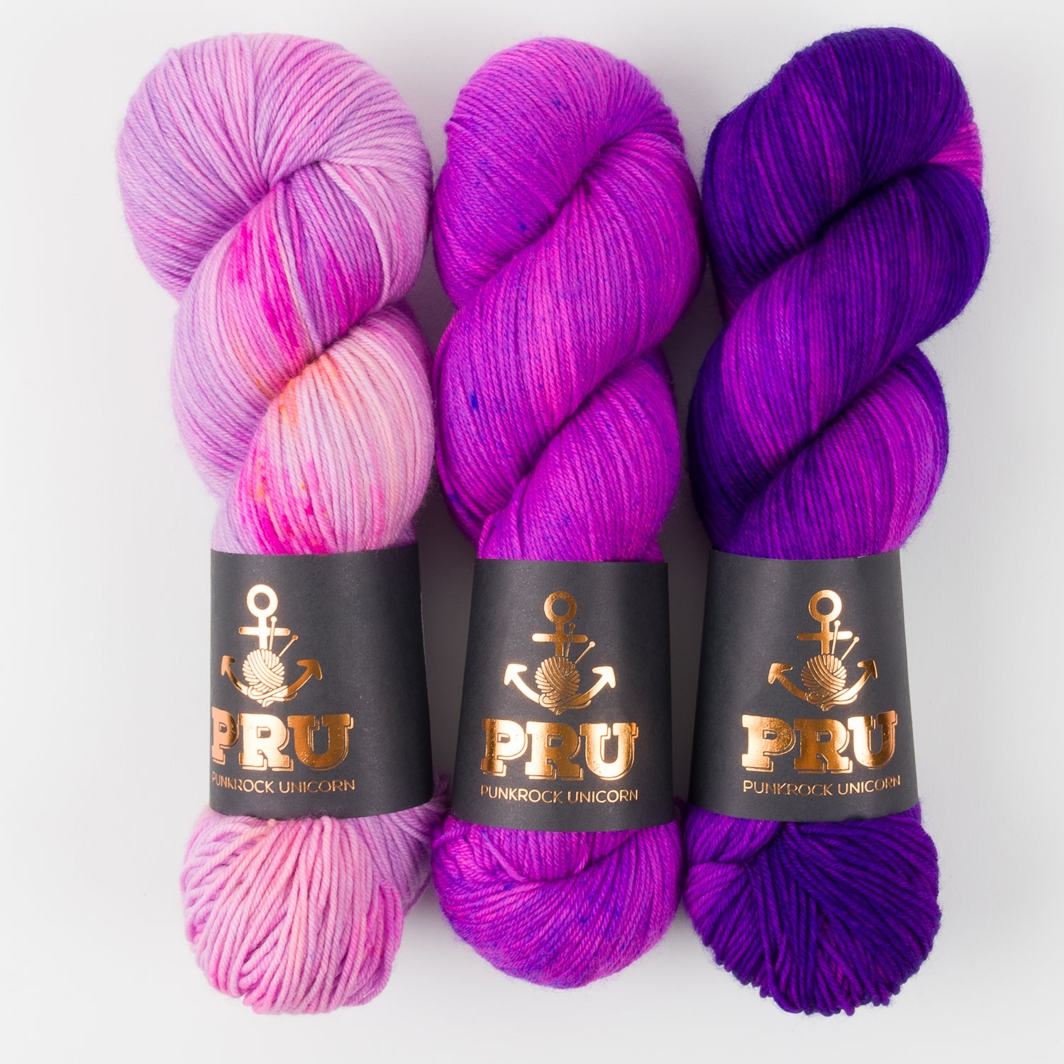 Punk Rock Unicorn WESTKNITS KIT - HINT OF PINK Merino wool Nylon Fingering fuchsia purple Westknits Kits