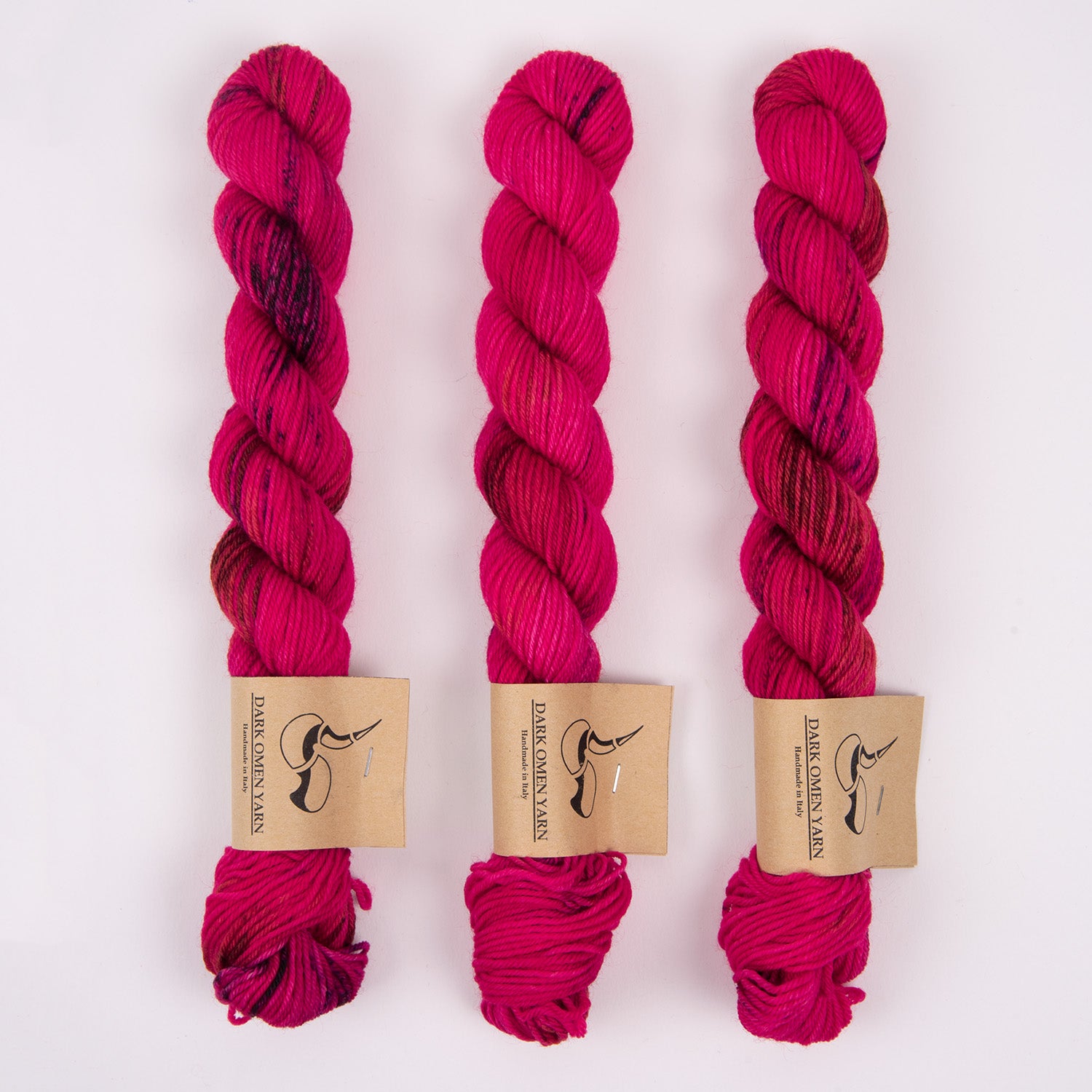 Dark Omen Yarn MERINO SOCK MINI - HYPNOTIC Merino wool Nylon Fingering pink Yarn