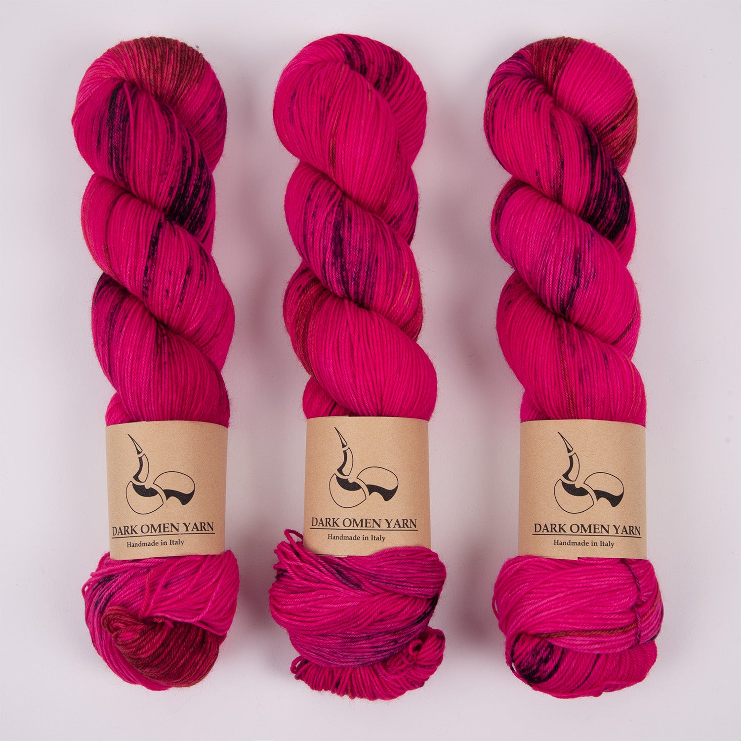 Dark Omen Yarn MERINO SOCK - HYPNOTIC Merino wool Nylon Fingering pink Yarn