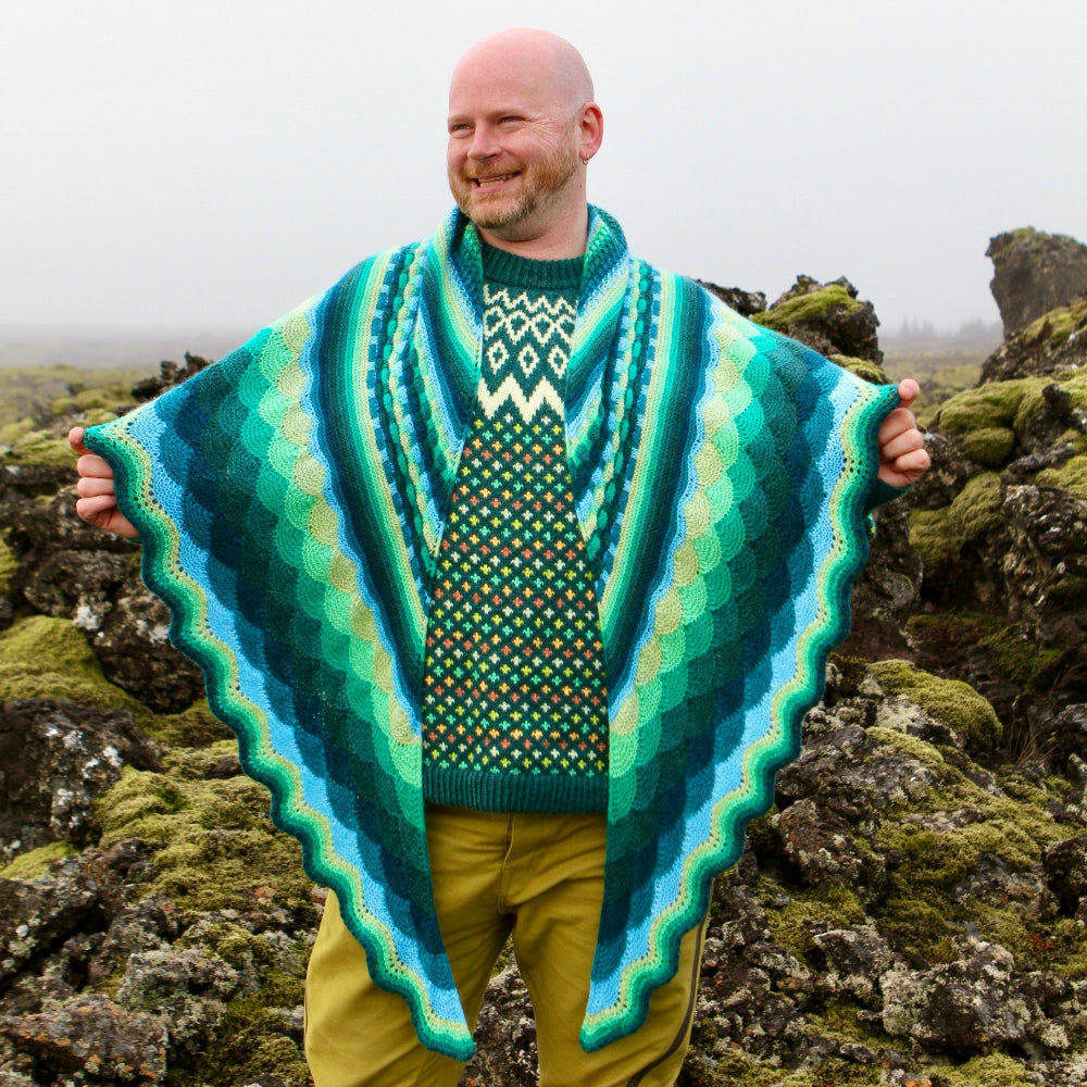 ICELANDSCAPE SHAWL - NORTHERN LIGHTS