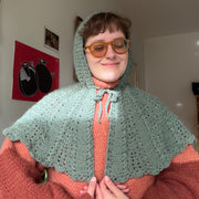 West Wool MAGDALENA CAPE KIT - NASTJA CROCHETS Mohair Silk Merino wool Lace DK Designer Kits