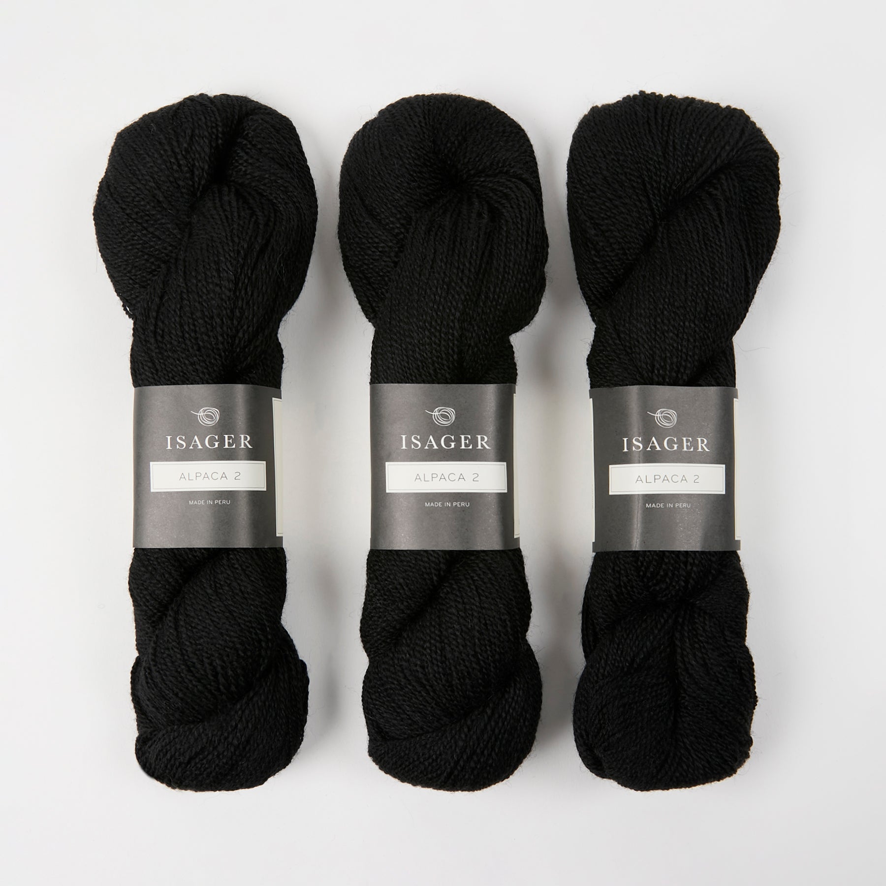 Isager ISAGER ALPACA 2 - 30 Alpaca Wool Fingering black Yarn