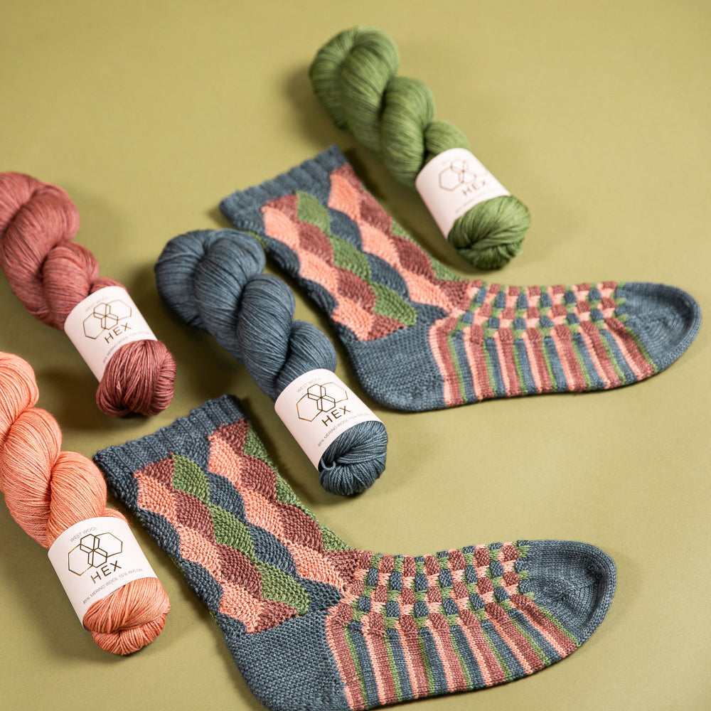 Fabulous Westknits Kits ICELANDSCAPE SOCKS Fingering Westknits Kits