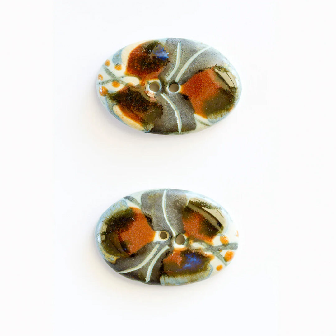 Incomparable Buttons BROWN OVAL BUTTONS Button