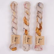 Dark Omen Yarn MERINO SOCK MINI - INQUISITOR Merino wool Nylon Fingering white beige Yarn