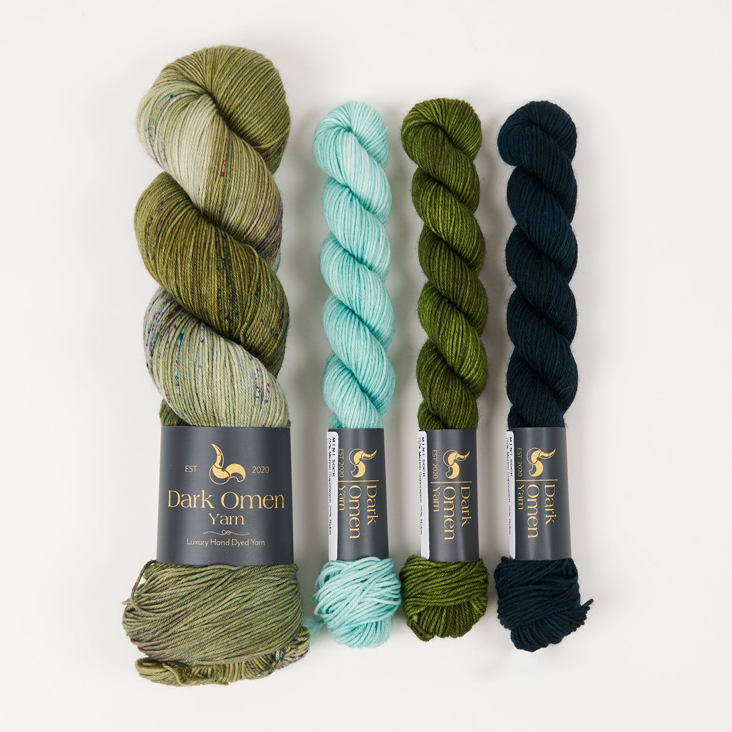 Dark Omen Yarn EMBOSSED JACQUARD SOCKS - VERDANT OBERON Westknits Kits