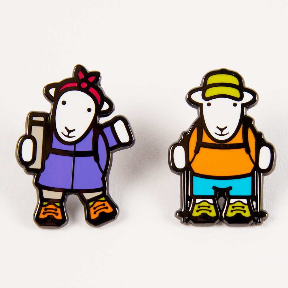 Joe & Flo Pin Badge Set