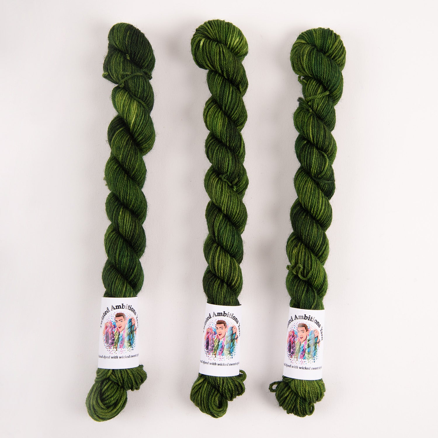 Twisted Ambitions SWEET SOCK MINI - JUNGLE Merino wool Nylon Fingering green Yarn
