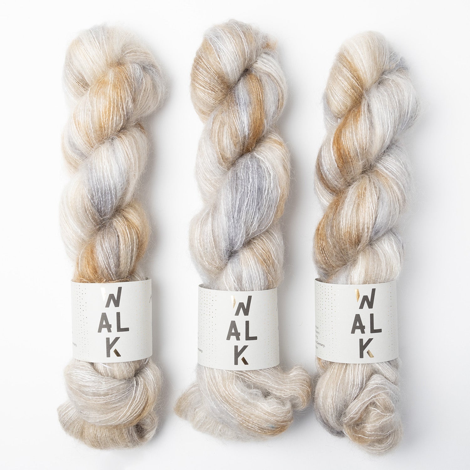 WALK Collection KID MOHAIR LACE - ARCTIC WOLF Mohair Silk Lace grey beige Yarn