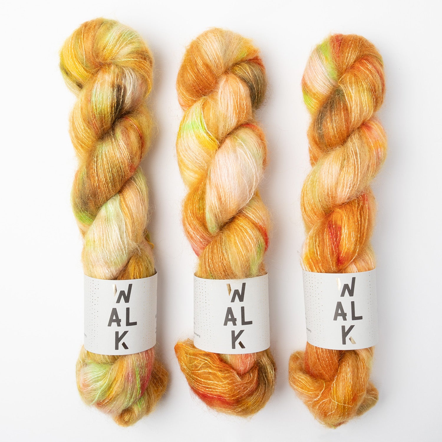 WALK Collection KID MOHAIR LACE - ARIES Mohair Silk Lace orange Yarn