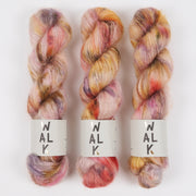 WALK Collection KID MOHAIR LACE - BOHO Mohair Silk Lace brown multicolour Yarn