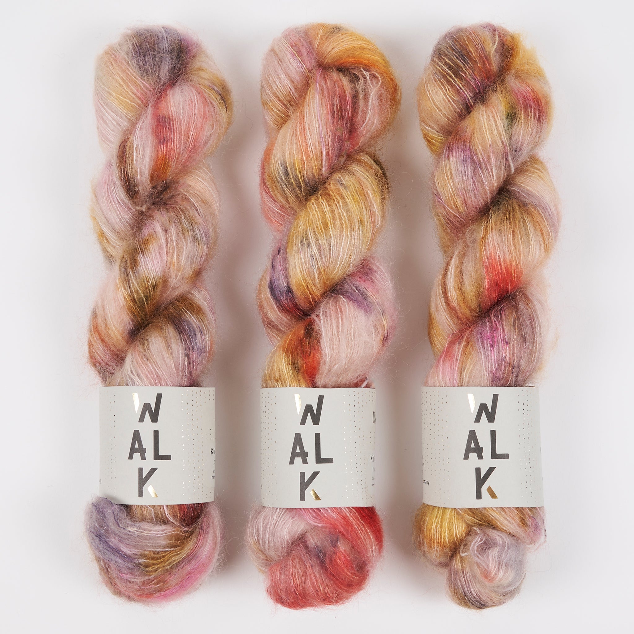 WALK Collection KID MOHAIR LACE - BOHO Mohair Silk Lace brown multicolour Yarn